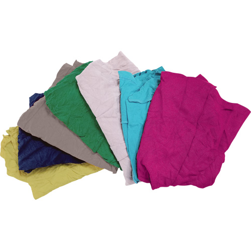 Chiffons fabriqu&eacute;s &agrave; partir de mat&eacute;riaux recycl&eacute;s, Coton, M&eacute;lange de couleurs, 10 lb Seagulf Marine Industries Inc.