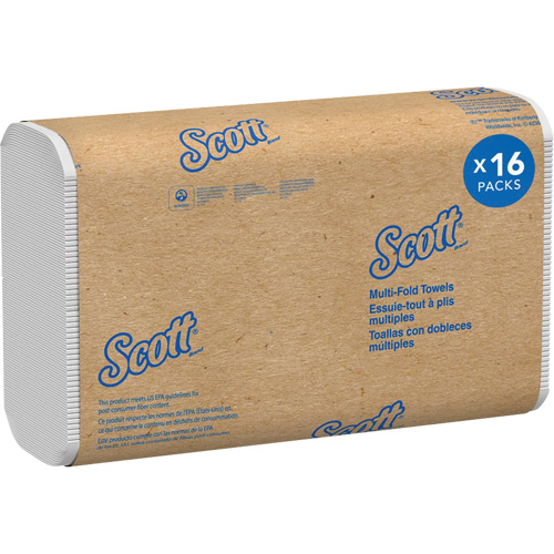 Scott&reg; 100% Recycled Fiber Multifold Paper Towels, 1 Ply, 9-2/5" L x 9-1/5" W, 250 /Pack Seagulf Marine Industries Inc.