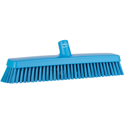 Push Broom Head, Fine/Stiff Bristles, 16-1/2", Polyester/Polypropylene, Blue Seagulf Marine Industries Inc.