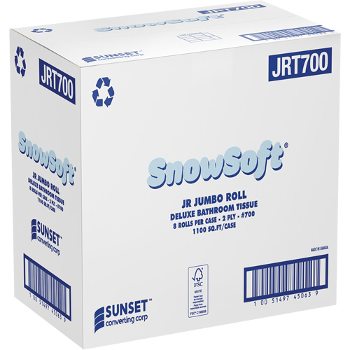 Papier hygi&eacute;nique de luxe Snowsoft, Rouleau G&eacute;ant, 2 Pli, Blanc Seagulf Marine Industries Inc.