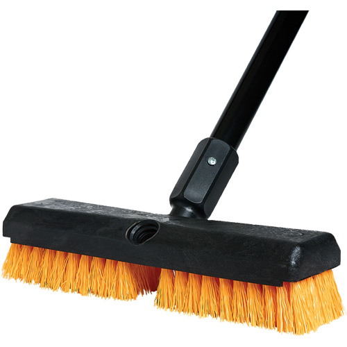 Brosse de nettoyage avec manche, 10" l, Soies Polypropyl&egrave;ne, Noir/Rouge Seagulf Marine Industries Inc.