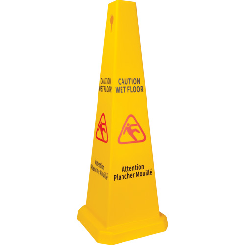 Wet Floor Safety Cone, Bilingual with Pictogram Seagulf Marine Industries Inc.