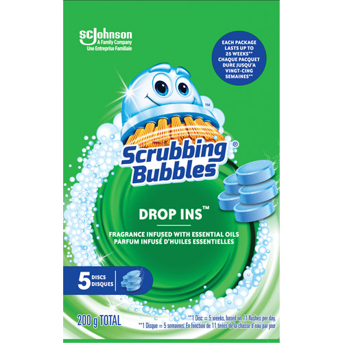Pastilles nettoyantes pour toilettes Scrubbing Bubbles Drop-Ins, 200 g, Tampon Seagulf Marine Industries Inc.