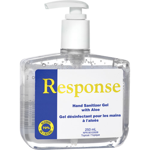 Response&reg; Hand Sanitizer Gel with Aloe, 250 ml, Pump Bottle, 70% Alcohol Seagulf Marine Industries Inc.