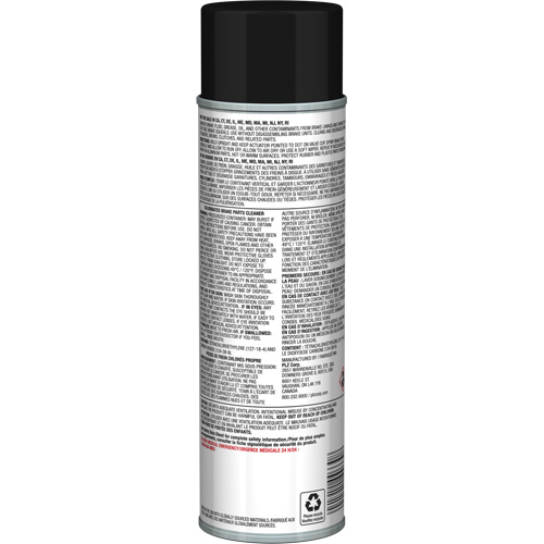 Nettoyant pour pi&egrave;ces de freins Pro Line avec tr&egrave;s faible teneur en COV, Canette a&eacute;rosol Seagulf Marine Industries Inc.