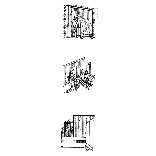 Portes &agrave; lani&egrave;res, 4' x 7' Ouverture de la porte, Largeur des lani&egrave;res 8", &eacute;paisseur  des lani&egrave;res 0,080" Seagulf Marine Industries Inc.