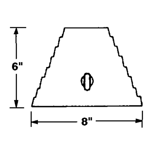 Wheel Chock, 9" x 8" x 6", Black Seagulf Marine Industries Inc.