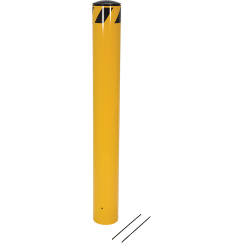 Pour-In-Place Bollards, Steel, 48-1/2" H x 5-9/16" W, Yellow Seagulf Marine Industries Inc.