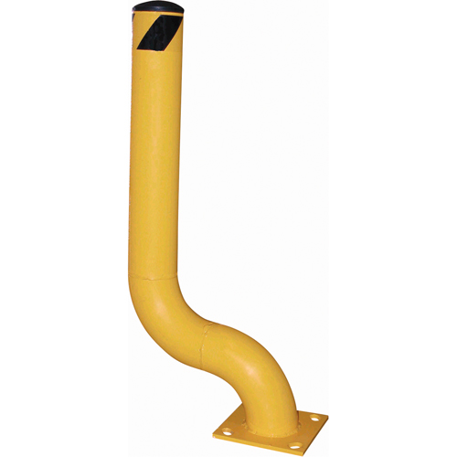 Offset Bollard, Steel, 36-1/8" H x 8" W, Yellow Seagulf Marine Industries Inc.