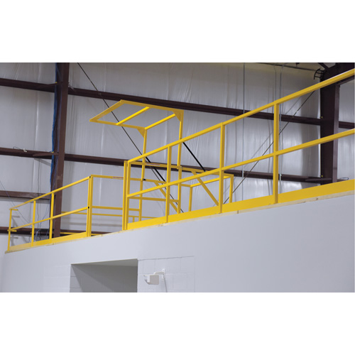 Mezzanine Safety Gate, 68-1/2" L x 42" H, 80-1/16" Raised, Yellow Seagulf Marine Industries Inc.