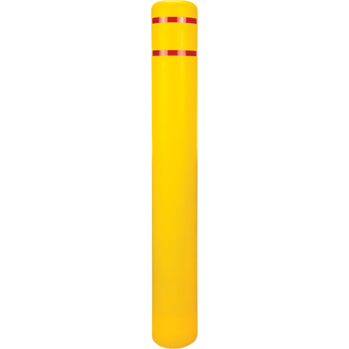 Capuchon en poly&eacute;thyl&egrave;ne pour borne de protection, 6-5/8" dia. x 52" l, Rouge/Jaune Seagulf Marine Industries Inc.