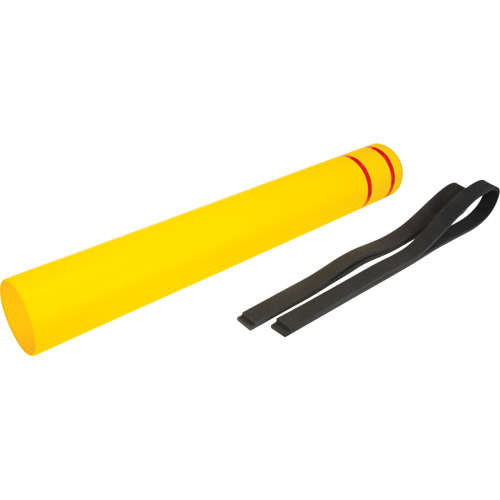 Capuchon en poly&eacute;thyl&egrave;ne pour borne de protection, 6-5/8" dia. x 52" l, Rouge/Jaune Seagulf Marine Industries Inc.