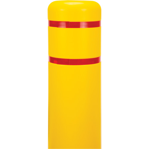 Capuchon en poly&eacute;thyl&egrave;ne pour borne de protection, 6-5/8" dia. x 52" l, Rouge/Jaune Seagulf Marine Industries Inc.