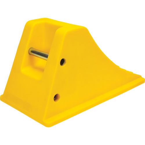 Wheel Chocks with Aluminum Tread, Polyurethane, Safety Yellow, 11-1/4" W x 21" D x 12-1/4" H Seagulf Marine Industries Inc.
