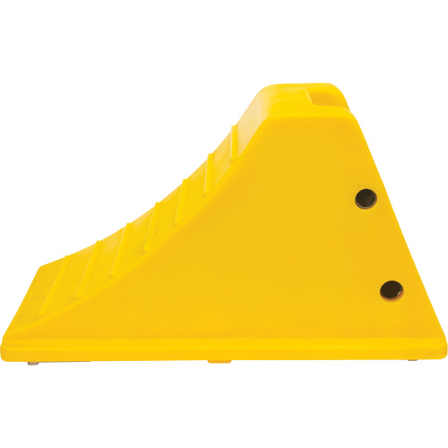 Wheel Chocks with Aluminum Tread, Polyurethane, Safety Yellow, 11-1/4" W x 21" D x 12-1/4" H Seagulf Marine Industries Inc.