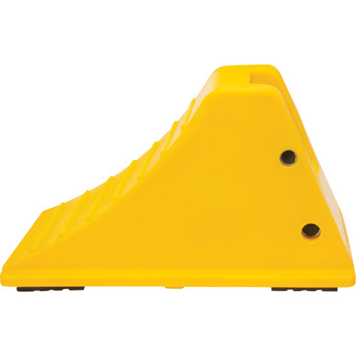 Wheel Chocks with Rubber Tread, Polyurethane, Yellow, 11-1/4" W x 21" D x 12-1/4" H Seagulf Marine Industries Inc.