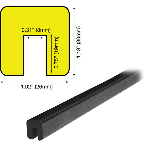 G Profile 5M Edge Protection Bumper Guard, 2' (0.6096 m) Long Seagulf Marine Industries Inc.