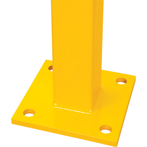 End Post for Light-Duty Guard Rails, Steel, 42" H, Safety Yellow Seagulf Marine Industries Inc.