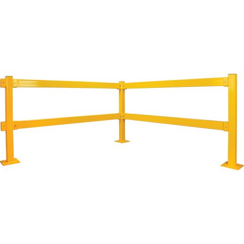 End Post for Light-Duty Guard Rails, Steel, 42" H, Safety Yellow Seagulf Marine Industries Inc.