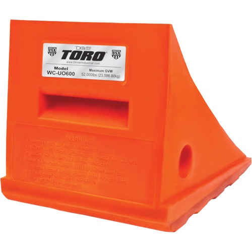 25 Ton General Purpose Wheel Chock, Urethane, Orange Seagulf Marine Industries Inc.