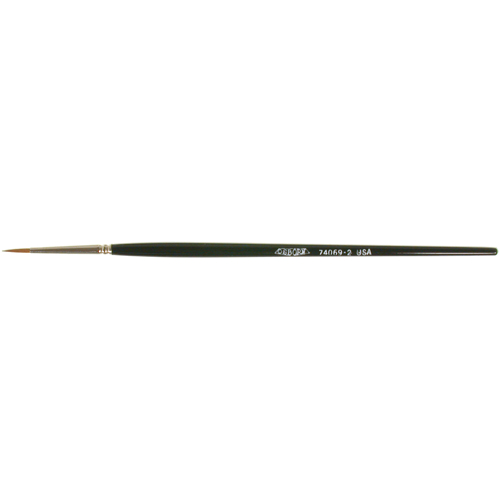 Pinceau d'artiste, Largeur de la brosse de 3/32", Martre rouge, Manche &agrave; Bois Seagulf Marine Industries Inc.