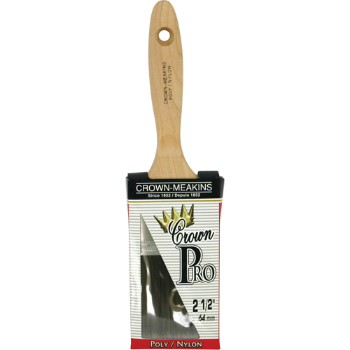 Crown Pro Angular Paint Brush, Poly/Nylon, Wood Handle, 2-1/2" Width Seagulf Marine Industries Inc.
