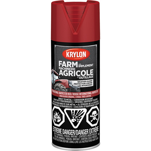 Farm & Implement Spray Paint, International Harvester Red, High-Gloss, 340 g, Aerosol Can Seagulf Marine Industries Inc.