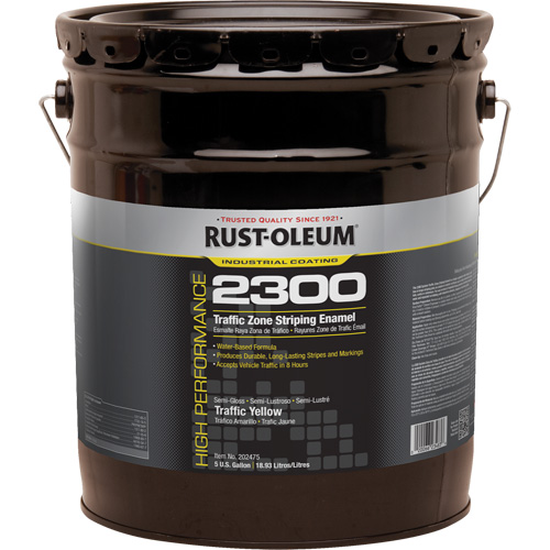 High-Performance 2300 System Traffic Zone Striping Paint, Yellow, 5 gal., Pail Seagulf Marine Industries Inc.