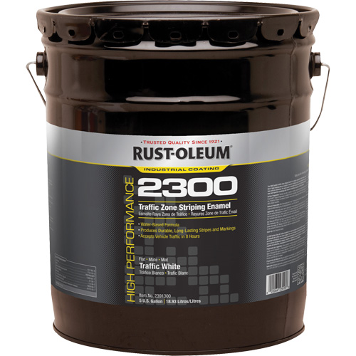 High-Performance 2300 System Traffic Zone Striping Paint, White, 5 gal., Pail Seagulf Marine Industries Inc.
