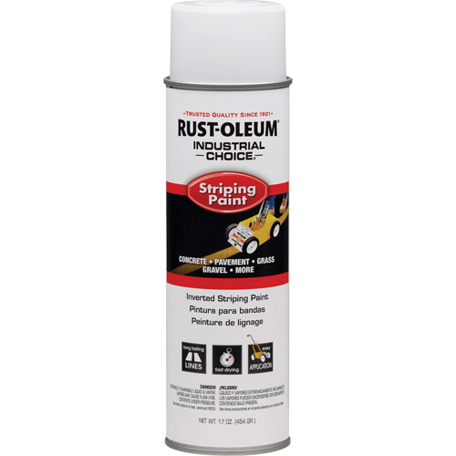 Peinture de traçage en a&eacute;rosol syst&egrave;me S1600 Industrial Choice applicable en position invers&eacute;e, Blanc, 18 oz, Canette a&eacute;rosol Seagulf Marine Industries Inc.