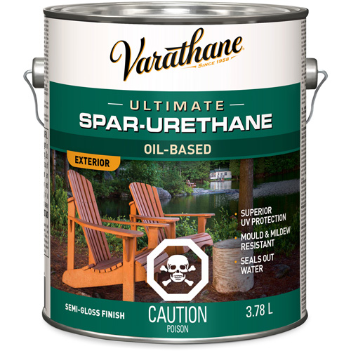 Fini diamant pour bois Varathane ext&eacute;rieur, 3,78 L, Transparent, Semi-brillant Seagulf Marine Industries Inc.