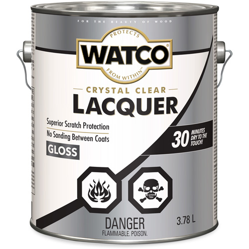 Laque pour bois Watco, 3,78 L, Transparent, Brillant Seagulf Marine Industries Inc.