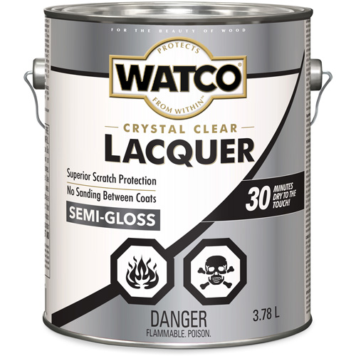 Laque pour bois Watco, 3,78 L, Transparent, Semi-brillant Seagulf Marine Industries Inc.