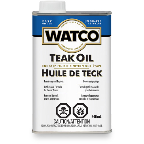 Watco&reg; Teak Oil, 946 ml, Clear, Transparent Seagulf Marine Industries Inc.