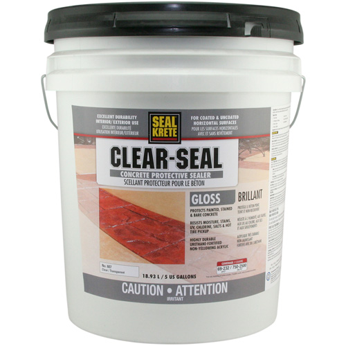 Seal-Krete&reg; Protective Sealer, 18.93 L, Water-Based, Gloss, Clear Seagulf Marine Industries Inc.