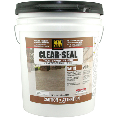 Produit d&eacute;tanch&eacute;it&eacute; protecteur Seal-Krete, 18,93 L, &agrave; l'eau, Satin, Transparent Seagulf Marine Industries Inc.