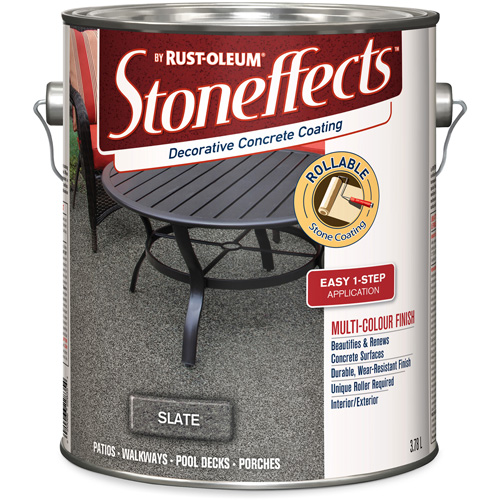 Rev&ecirc;tement de b&eacute;ton d&eacute;coratif Stoneffects, 3,4 L, &agrave; solvants, Textur&eacute;, Gris Seagulf Marine Industries Inc.