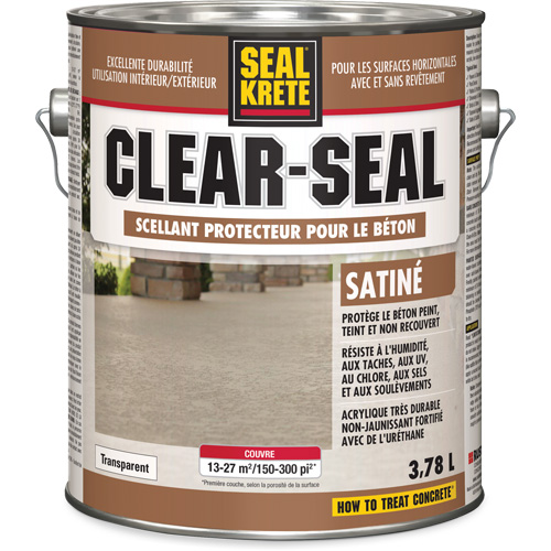 Produit d&eacute;tanch&eacute;it&eacute; protecteur Seal-Krete, 3,78 L, &agrave; l'ur&eacute;thane, Satin, Transparent Seagulf Marine Industries Inc.