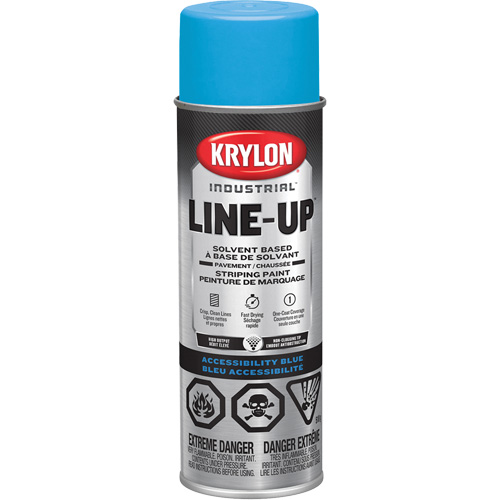 Peinture en a&eacute;rosol industrielle &agrave; base de solvant pour le marquage de la chauss&eacute;e LINE-UP, Bleu, 18 oz, Canette a&eacute;rosol Seagulf Marine Industries Inc.