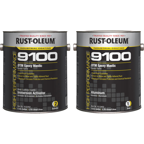 Ensemble de base et d'activateur pour mastic &eacute;poxy DTM du syst&egrave;me 9100, Aluminium, Gallon Seagulf Marine Industries Inc.