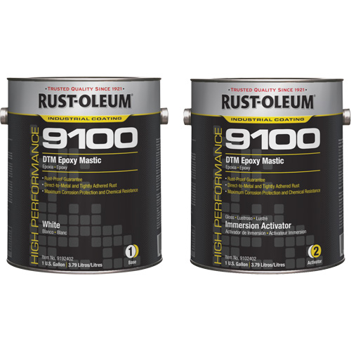 Ensemble de base et d'activateur pour mastic &eacute;poxy DTM du syst&egrave;me 9100, Blanc, Gallon Seagulf Marine Industries Inc.
