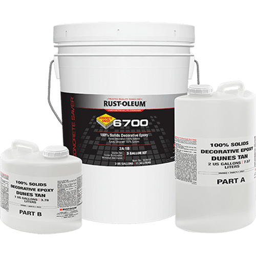 6700 100% Solids Decorative Epoxy, 3 gal., Epoxy-Based, High-Gloss, Beige Seagulf Marine Industries Inc.