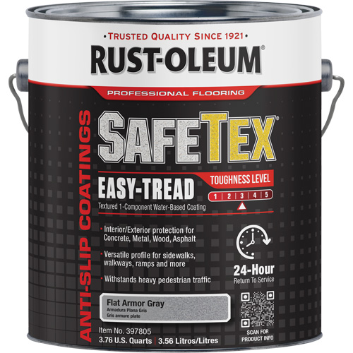 SafeTex&reg; Easy-Tread Acrylic Coating, 1 gal., Water-Based, Flat Finish/Textured, Grey Seagulf Marine Industries Inc.