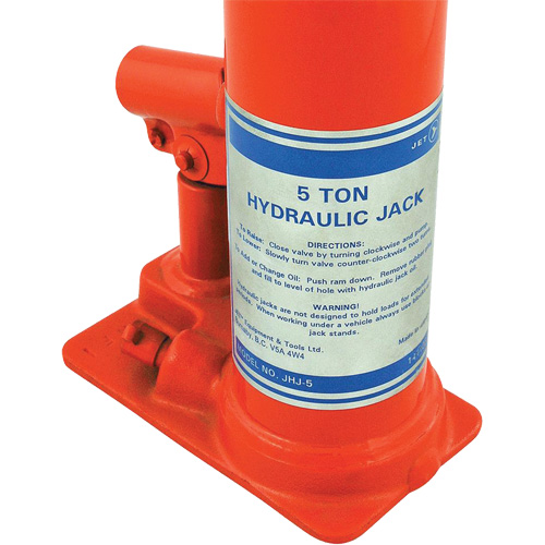 JHJ-5 Crics &agrave; bouteille pour usage tr&egrave;s intensif, 5 tonne(s), 15-3/8" Hauteur &eacute;lev&eacute;e Seagulf Marine Industries Inc.