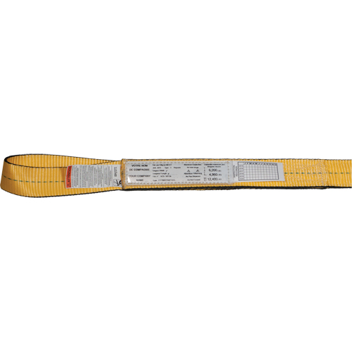 &eacute;lingues de levage en nylon, Pli Simple, Oeillet double, Type 3, 3" la x 3' lo, Limite de charge verticale 4700 lb Seagulf Marine Industries Inc.