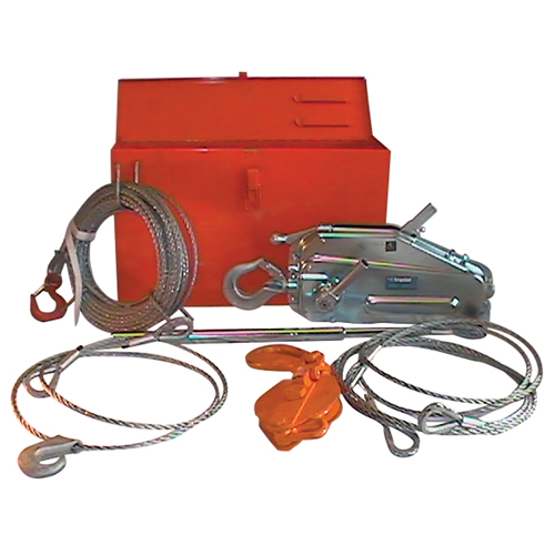 Tirfor&reg; Wire Rope Hoist TU17 Rescue Kit, 5/16" Wire Diameter, 2000  lbs. (1 tons) Capacity Seagulf Marine Industries Inc.