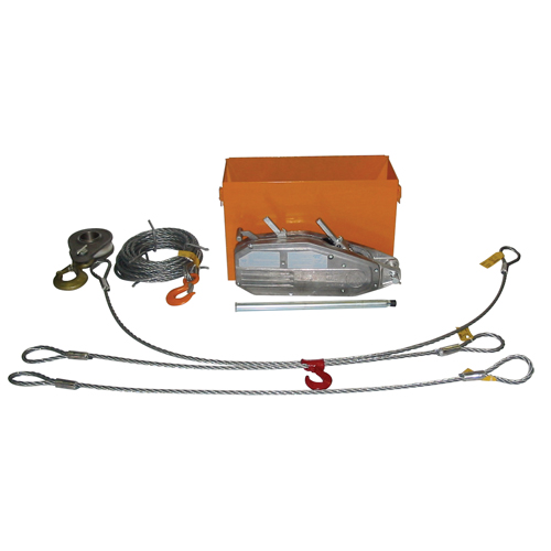 Tirfor&reg; Wire Rope Hoist TU32 Rescue Kit, 5/8" Wire Diameter, 8000  lbs. (4 tons) Capacity Seagulf Marine Industries Inc.