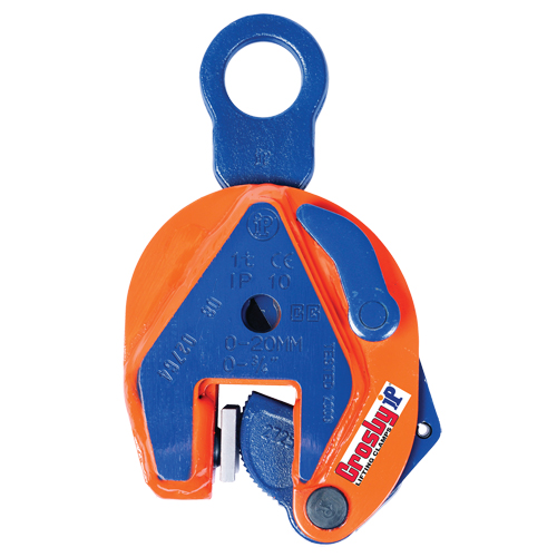 IP10H Vertical Lifting Clamp, 1000 lbs. (0.5 tons) Working Load Limit, 0" - 5/8" Jaw Opening Seagulf Marine Industries Inc.