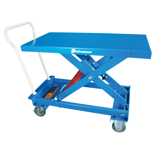 Table de travail mobile avec nivellement automatique &agrave; ciseaux MobiLeveler, 27-3/5" lo x 17-4/5" la, Acier, Capacit&eacute; 220 lb Seagulf Marine Industries Inc.