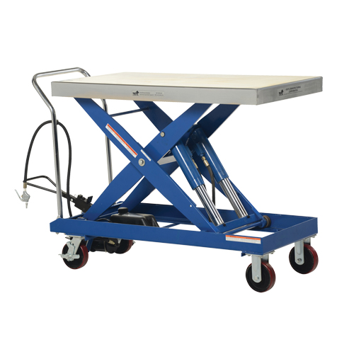 Pneumatic Hydraulic Scissor Lift Table, Steel, 47-1/2" L x 24" W, 2000 lbs. Cap. Seagulf Marine Industries Inc.